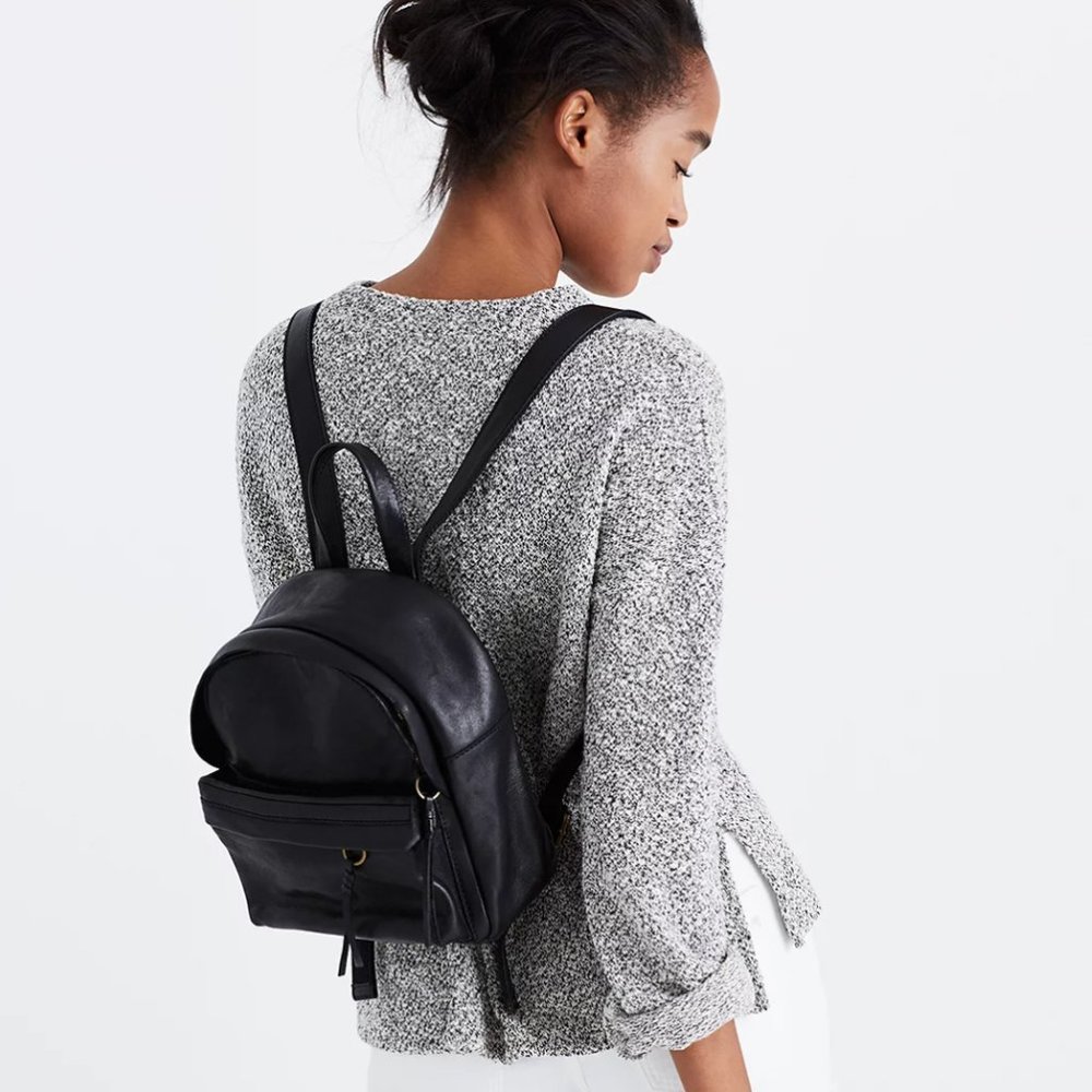 Madewell The Lorimer Mini Backpack in True Black